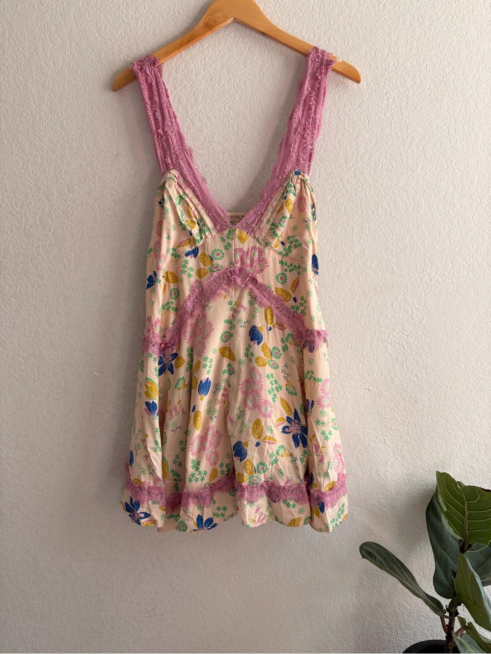 Urban Outfitters Tiffany Lace Trim Mini Dress Large